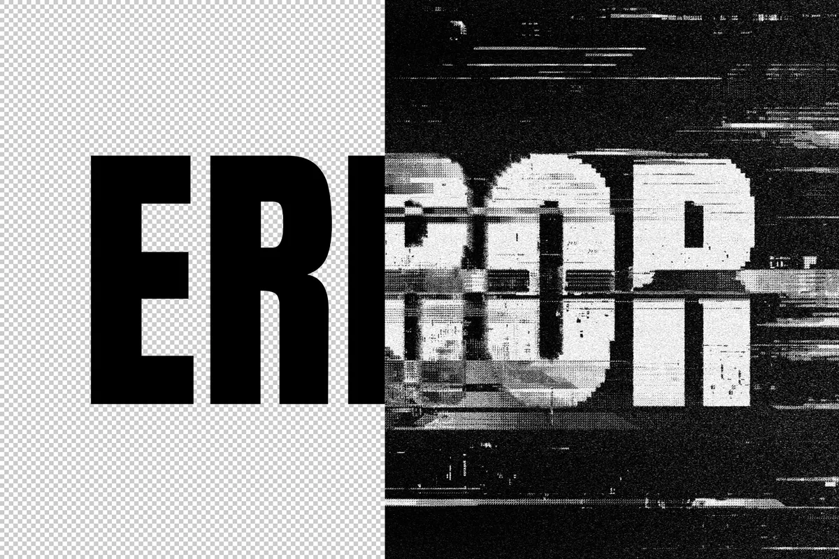 Distort Scan Text & Logo Effect