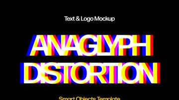​​Anaglyph Distortion Mockup