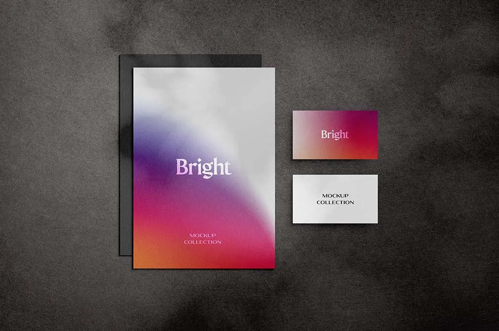 Sunset Stationery Mockup Scene