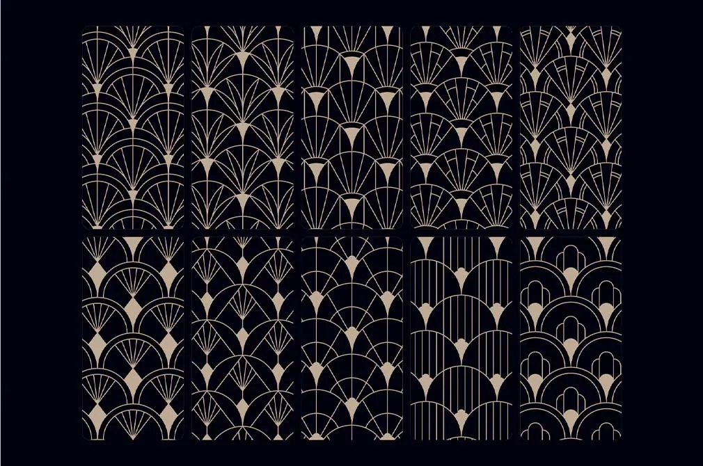 Fish Scale Art Deco Patterns