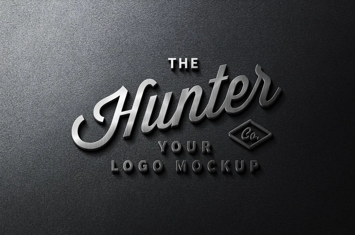 Steel Signage Logo Mockup