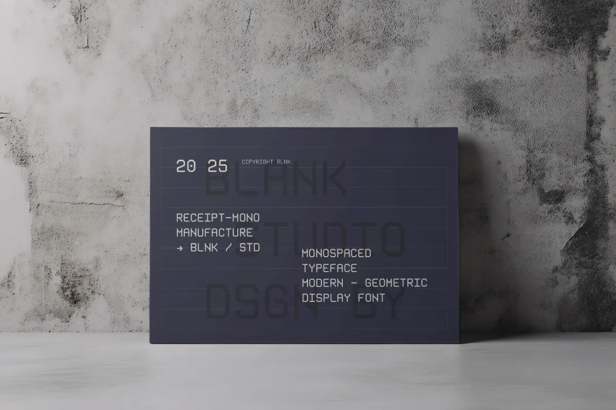 Receiptor Mono - Geometric Monospace Display Font