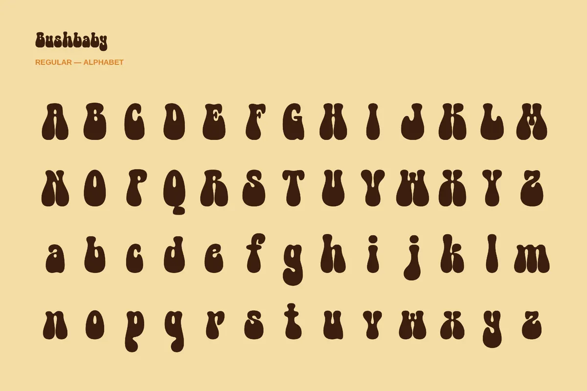 Bushbaby - 70s Groovy Font