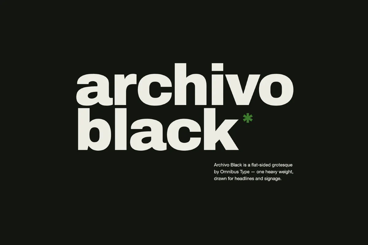 Archivo Black - Free Grotesque Font