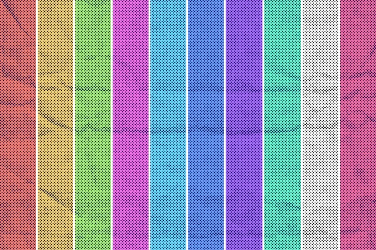 Halftone Textures Paper Collection