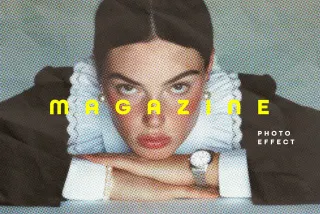Magazine Halftone Photo Effect