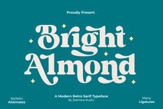 Bright Almond - Modern Retro Serif Font