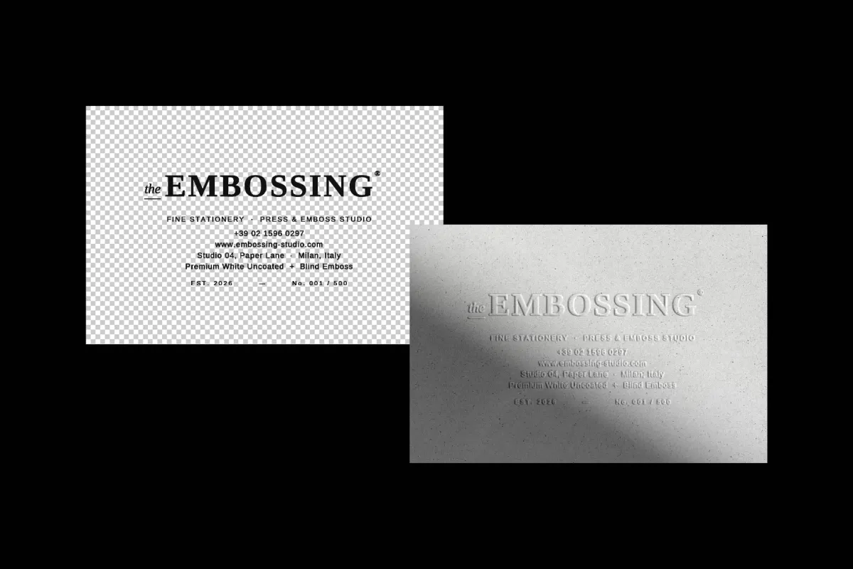 Embossing Card Mockup