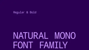 Natural Mono Font Family