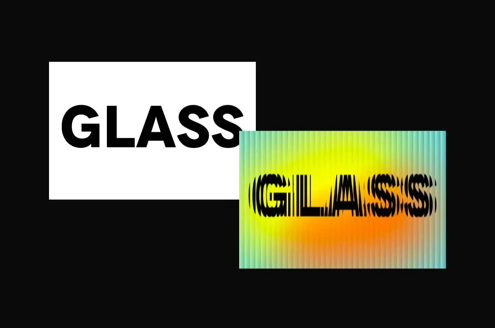Distorted Lines Glass Text Effect