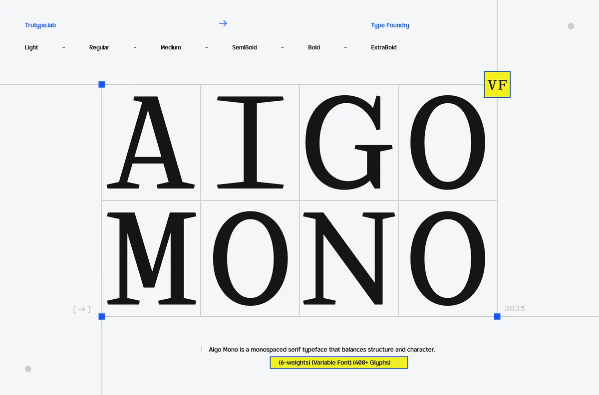 TRT Aigo Mono Monospace Serif Type