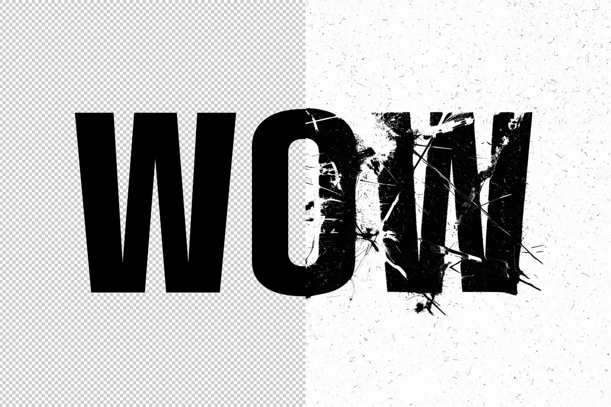 Grunge Destroyed Text Effect