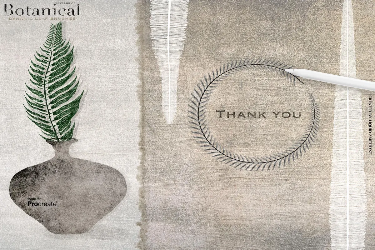 Botanical Greenery Procreate Brushes