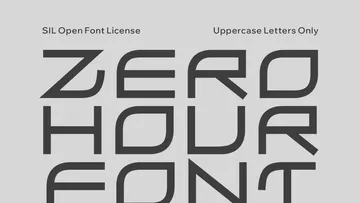 Zero Hour Sci-Fi Font