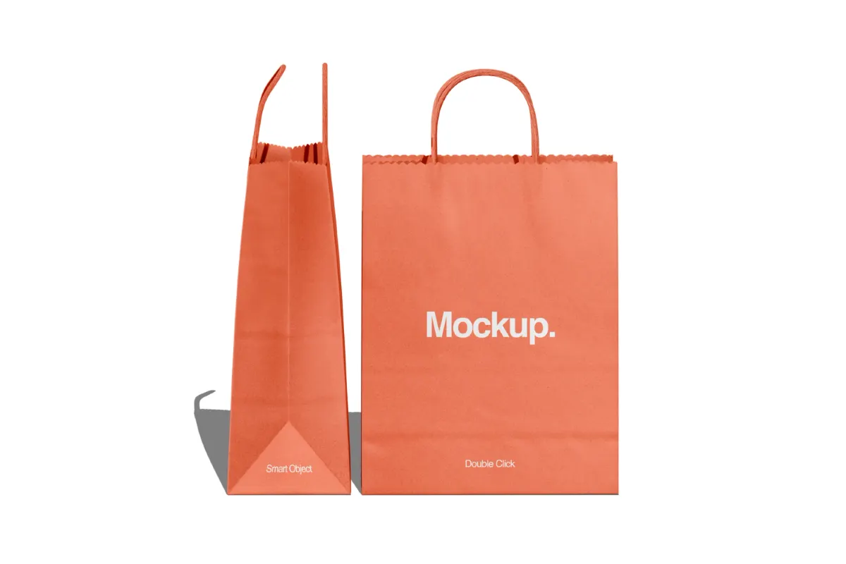 Kraft Paper Shopping Bag Mockup Bundle