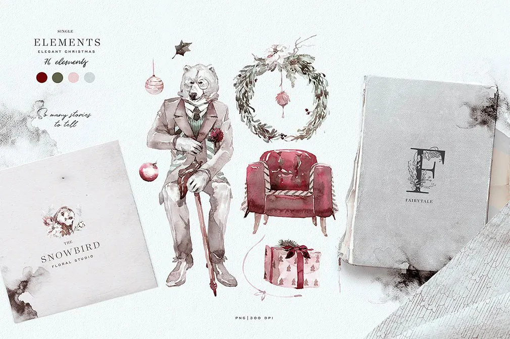 Mystical Winter Watercolor Set