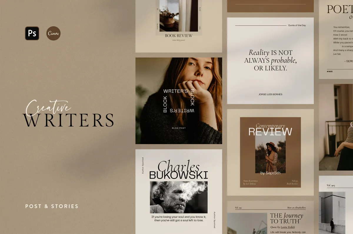 Writers Instagram Templates