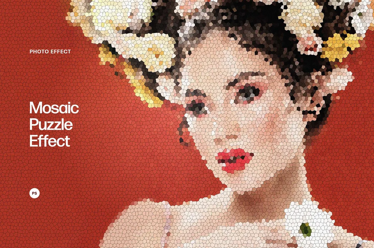 Wall Mosaic Photo Effect