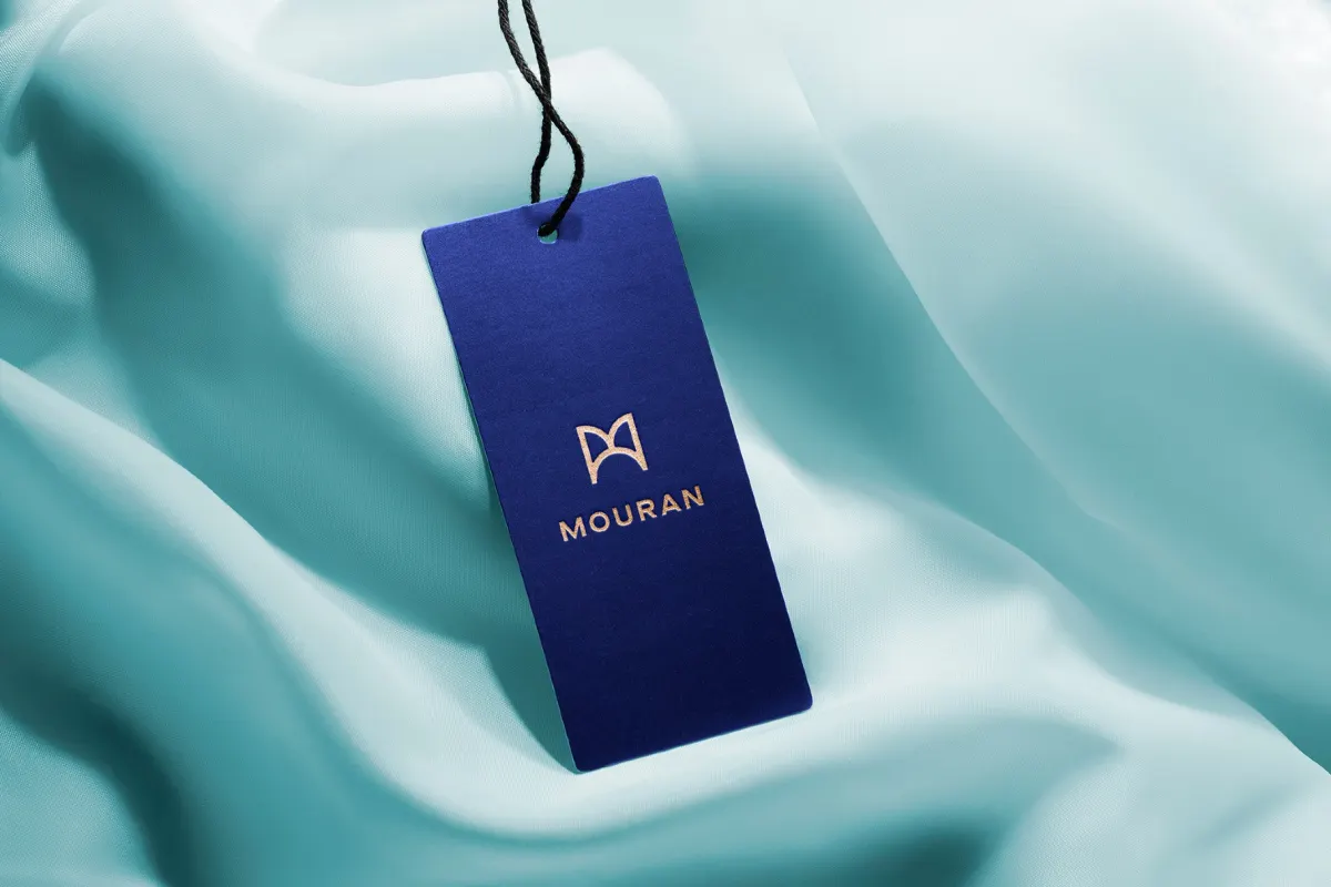 Silk Drape Hang Tag Mockup