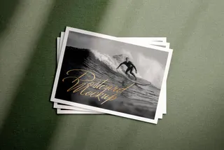 Postcard Stack Mockup
