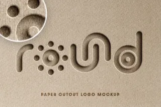 Paper Logo Cutout Mockup