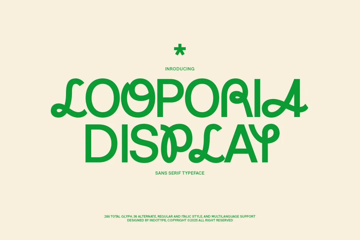 Looporia - Groovy Display Sans Serif Font
