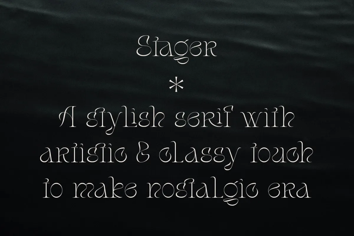 Stager - Elegant Classy Serif Font