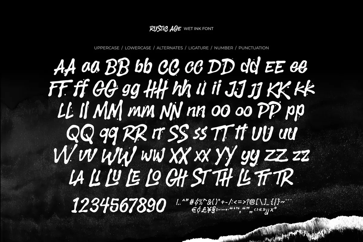 Rustic Age — Wet Ink Font
