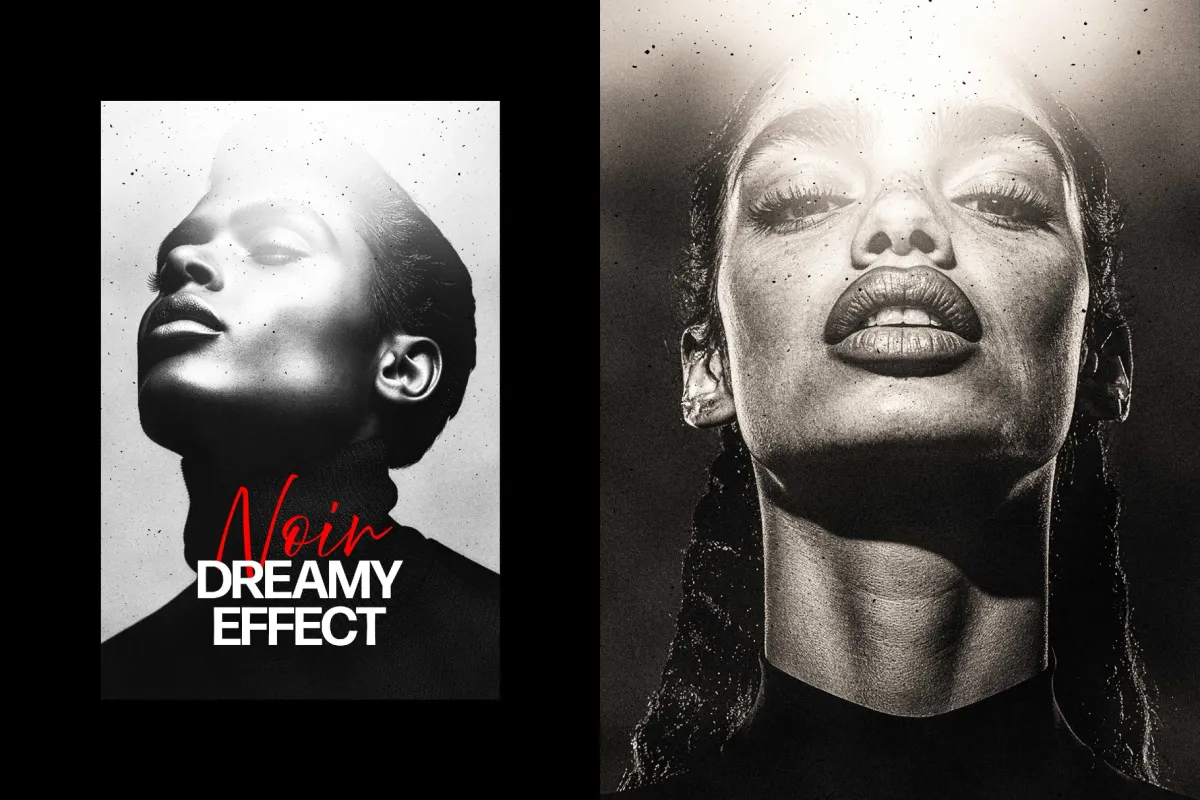 Dreamy Noir Poster Photo Effect