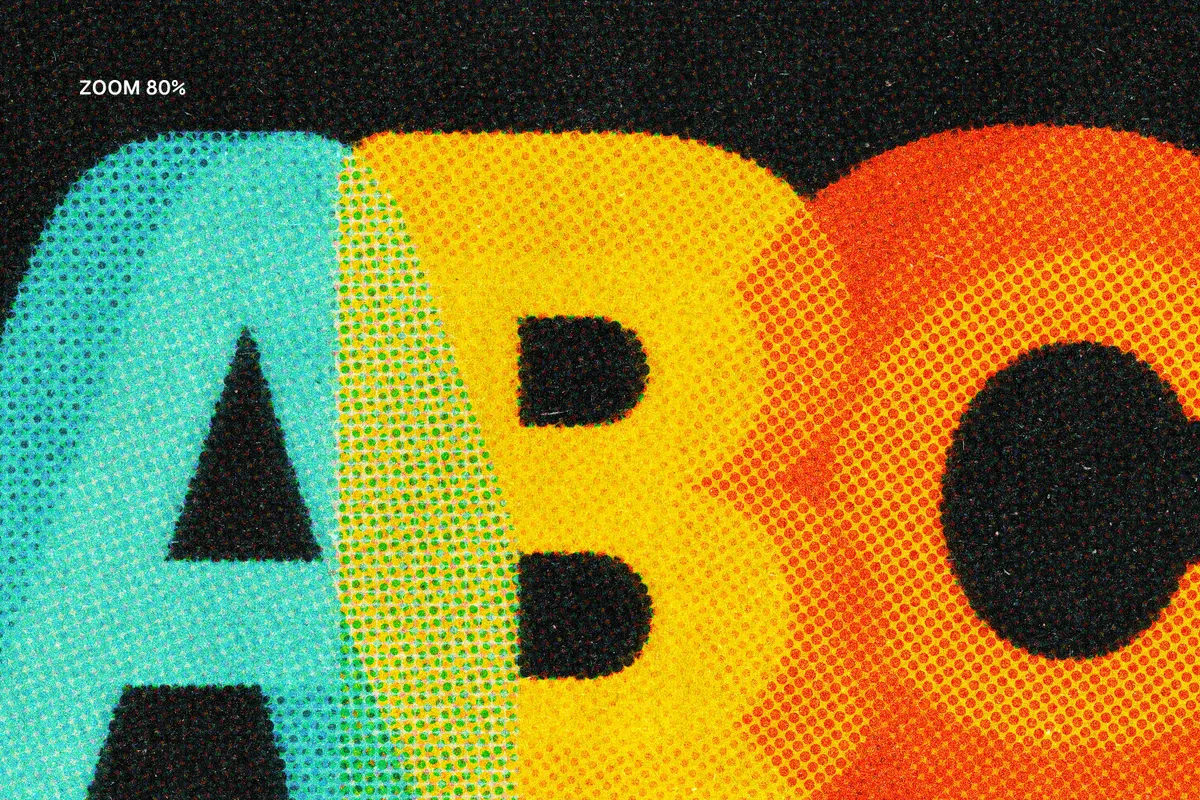 Colorful Halftone Template