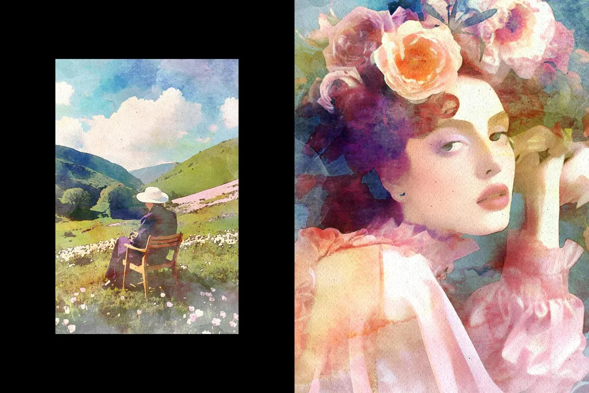 Artistic Watercolor Photo Effect