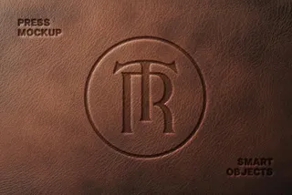 Leather Pressed Logo Mockup