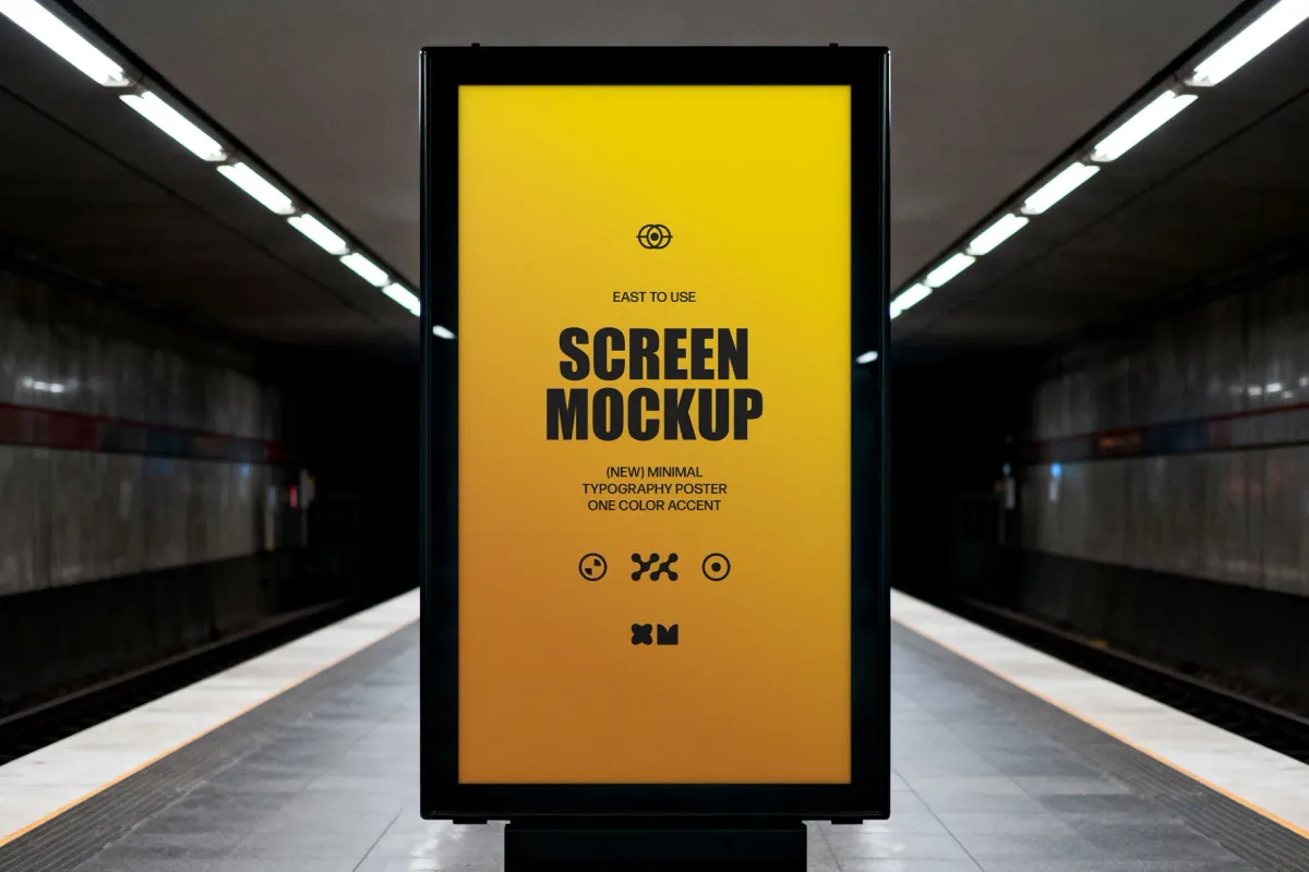 Metro Platform Screen Mockup
