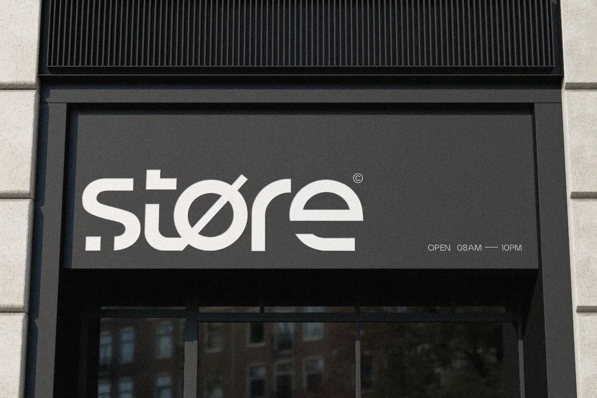 Retail Storefront Sign Mockup