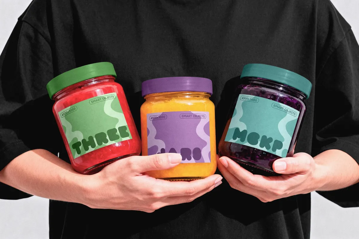 Food Packaging / Glass Jars Mockup