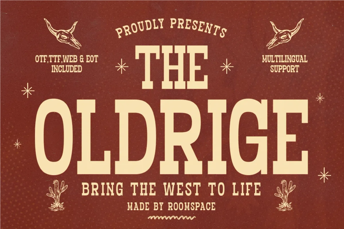 Oldridge - Bold Western Serif Font
