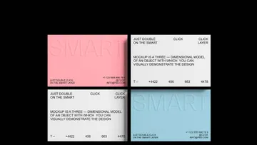 Embossed Business Cards Mockup
