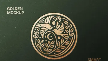 Gold Pressed Logo Mockup