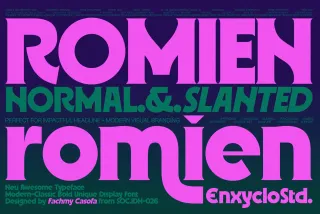 ROMIEN — Elegant Ligature Serif Font