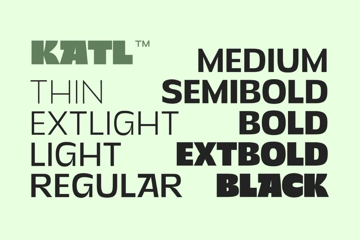 Katl - Modern Sans Serif Font Family