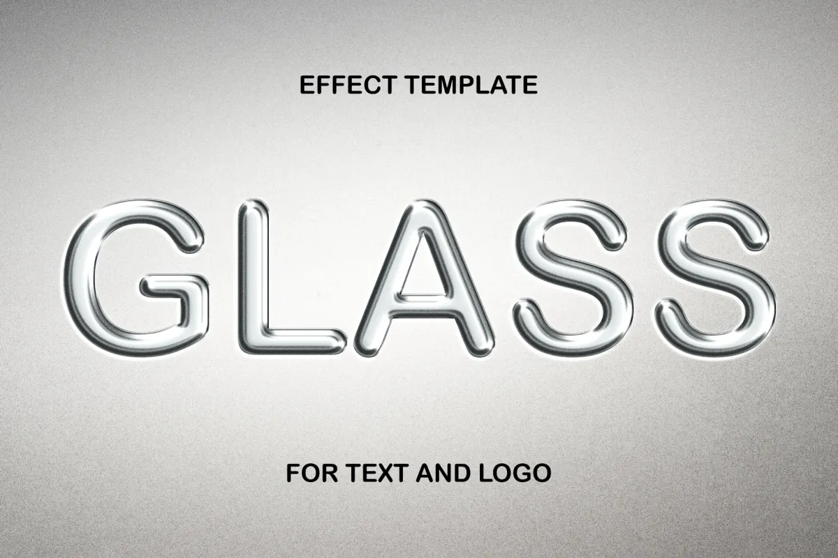 Embossed Glass Text Effect