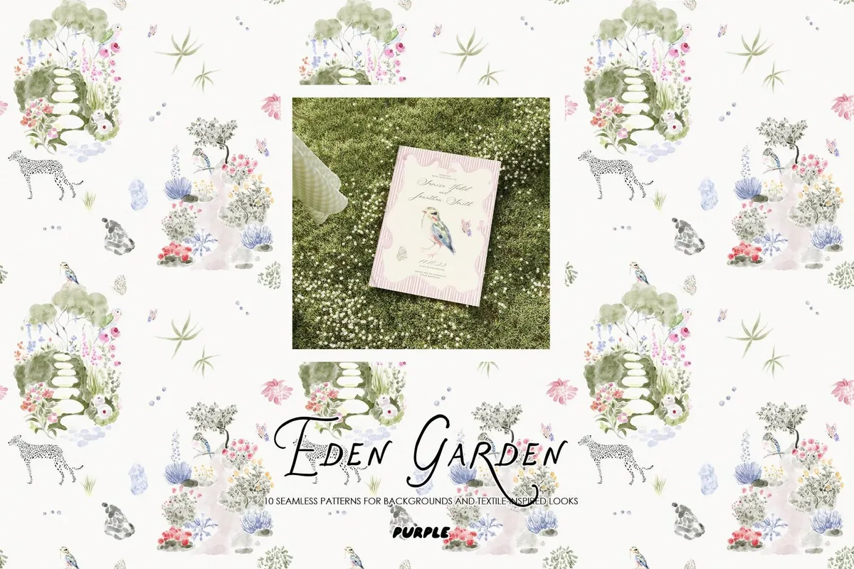 Eden Garden: Watercolor Clipart