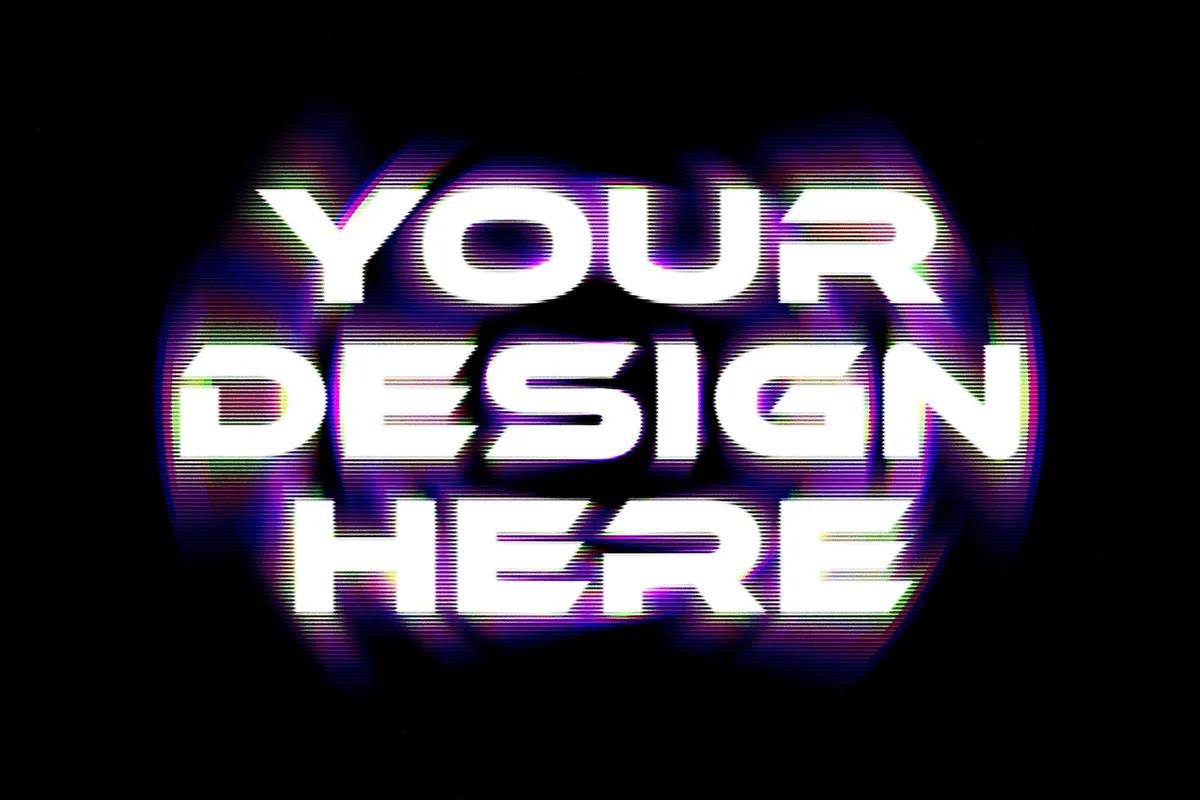 Radial Glitch Text & Logo Effect