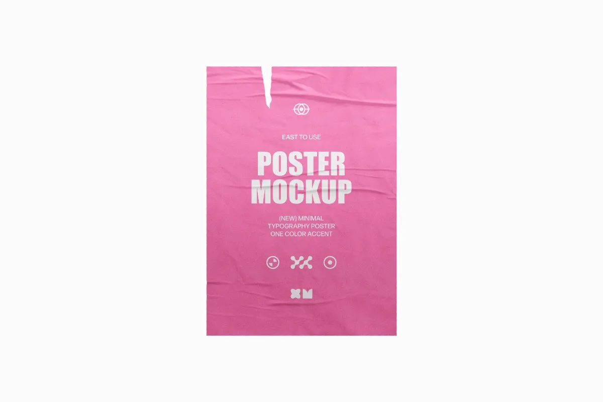 6 in 1 Glued Posters Mockup Set