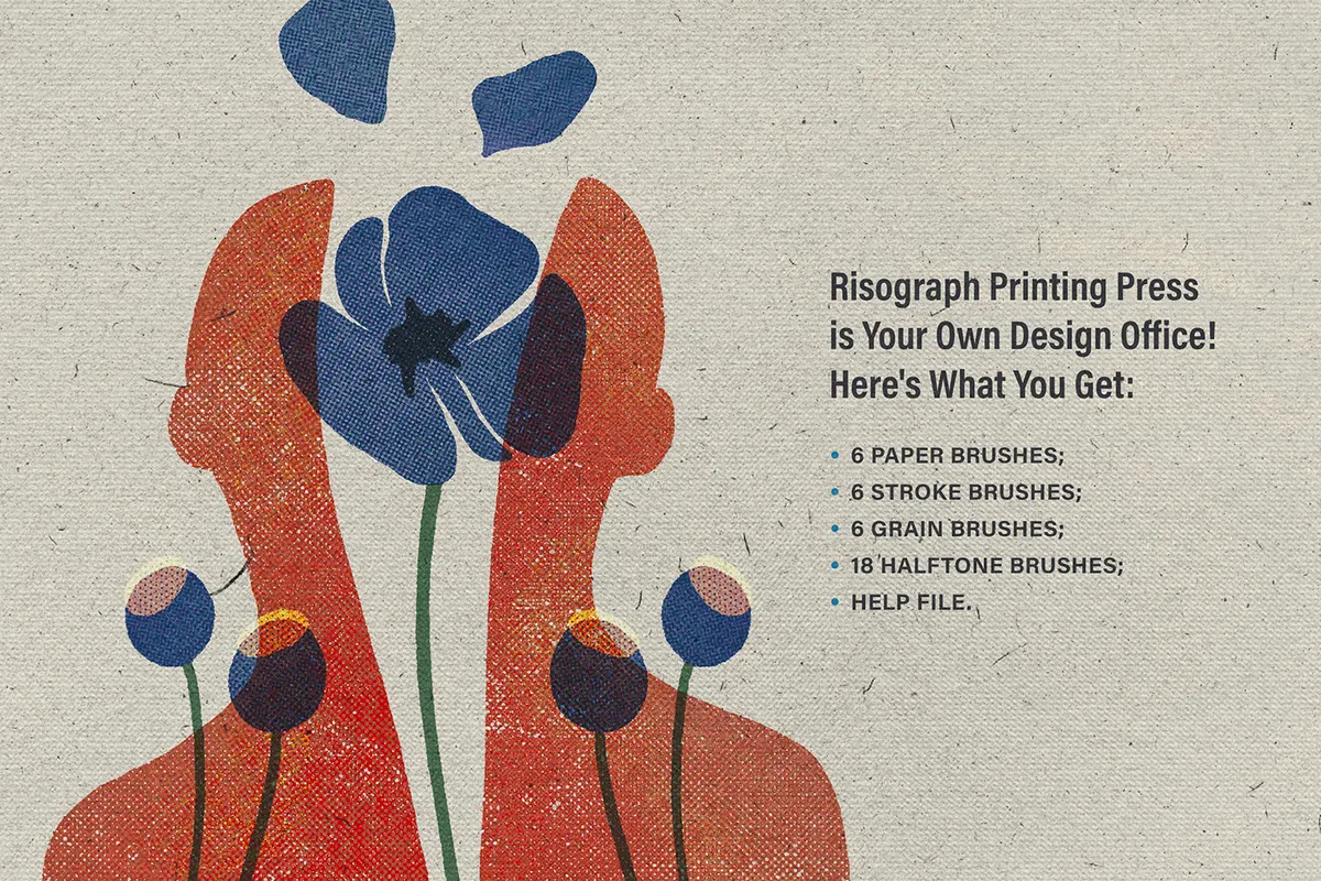 Printing Press Photoshop Brushes