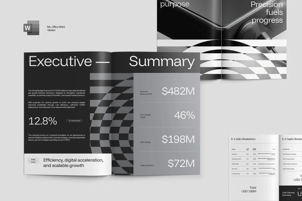 Votto - Annual Budget Financial Ms. Word Template