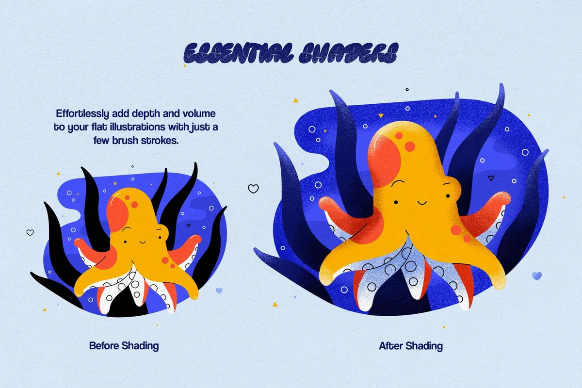 Essential Shading Illustrator Brushes