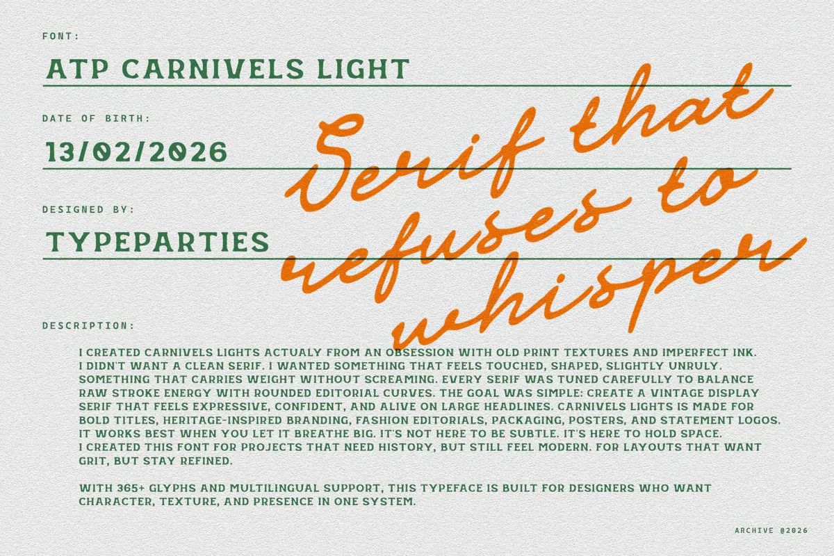 Carnivels Lights - Display Serif