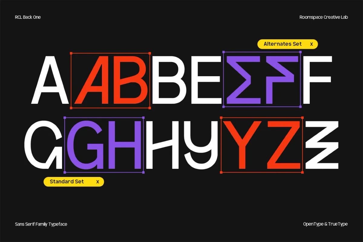 RCL BackOne – Bold Modern Sans Font