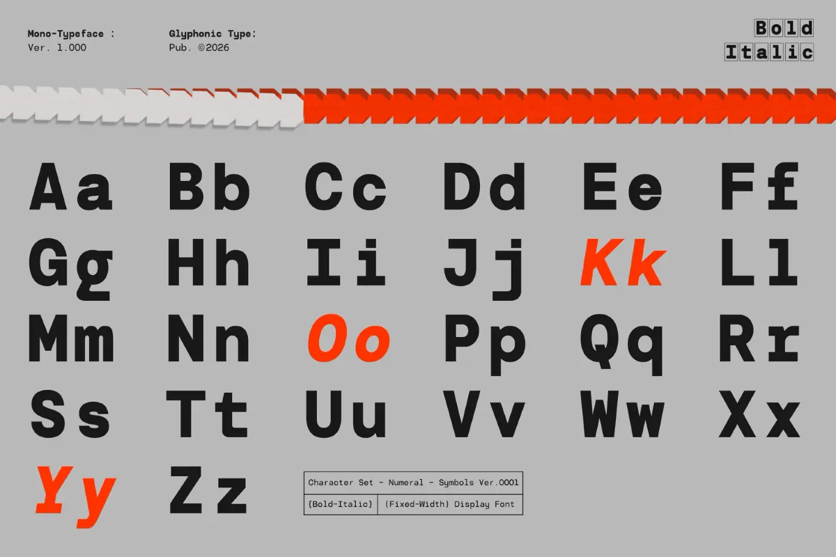 GC Monoglitch — Bold Tech Monospace Font